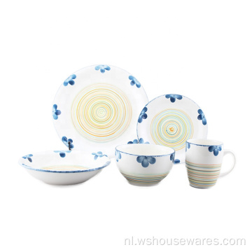 Hand schilderen groothandel steengoed servies sets